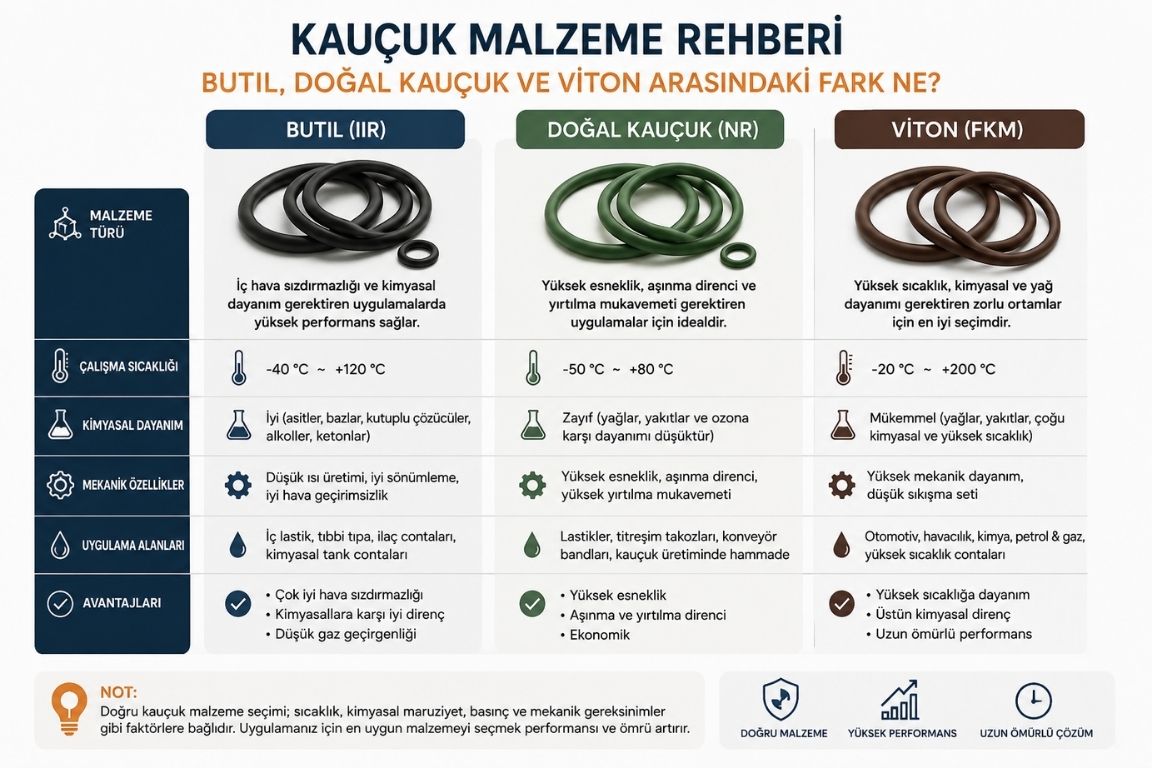 Rubber Material Guide: What's the Difference Between Butyl, Natural Rubber and Viton?